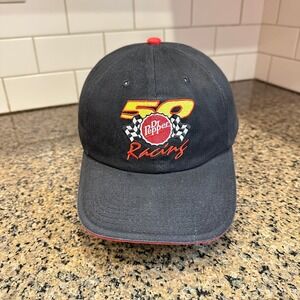 Dr Pepper Racing Stylemaster Baseball Cap Men's Adjustable Black Red